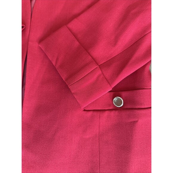 Kasper Women's Cuffed Open-Front Collarless Formal Jacket Blazer Fire Red 8P - Picture 5 of 7